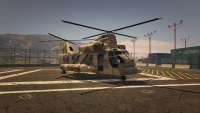 В GTA 5 вертолёт Cargobob стоит на военной базе