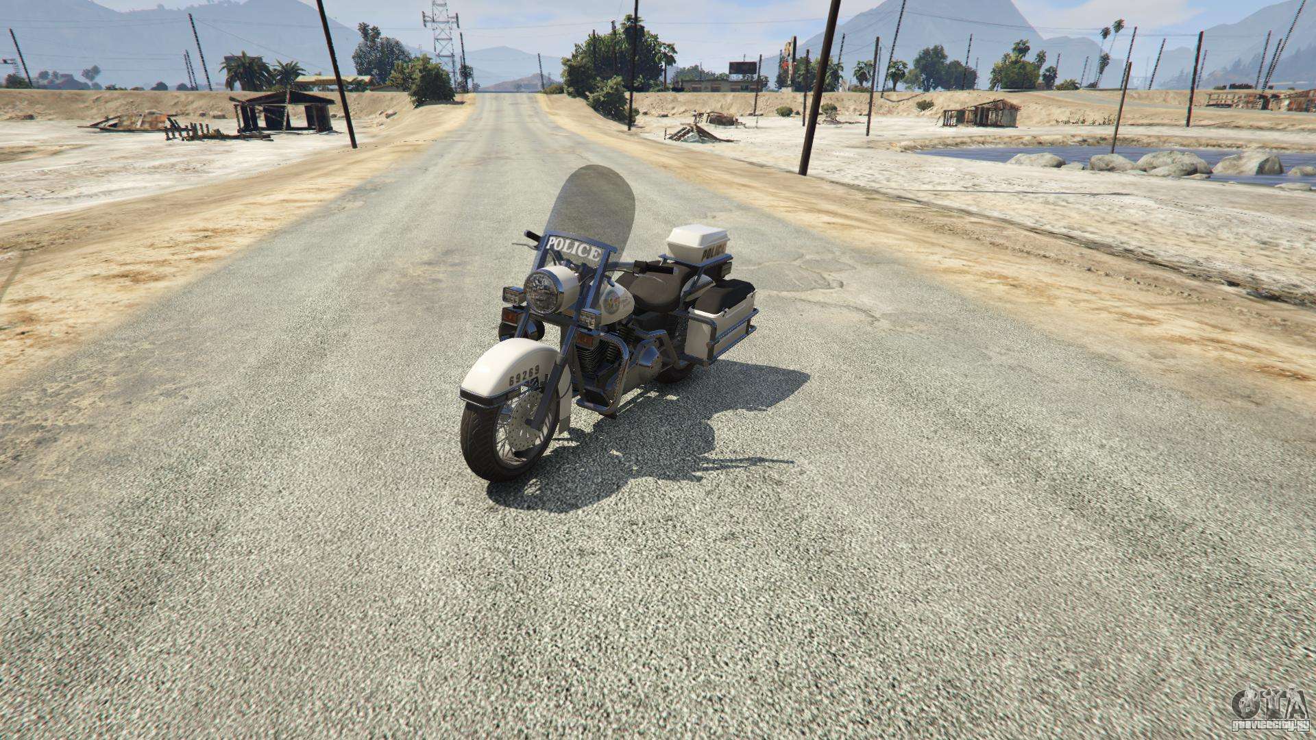 Полицейский мотоцикл из GTA 5 - вид спереди
