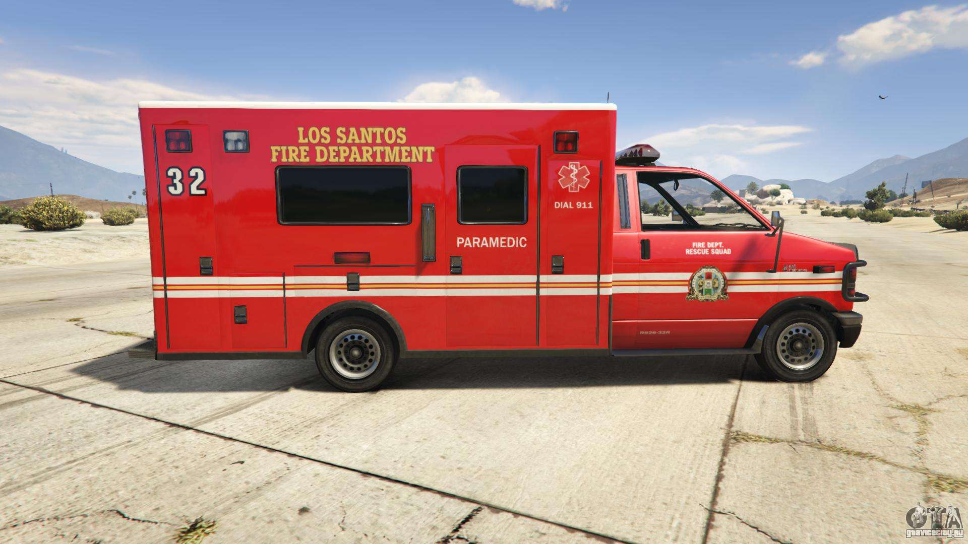 GTA 5 Brute Ambulance - описание, характеристики и скриншоты скорой помощи.