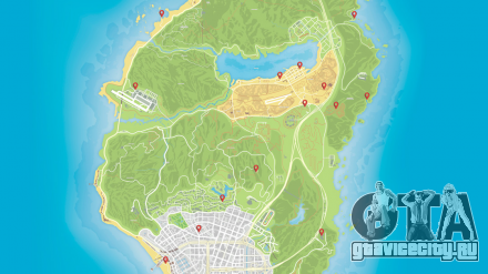 Карта машин в ГТА 5 онлайн (GTA 5 online)