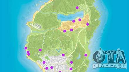 Карта магазинов для ограбления GTA 5