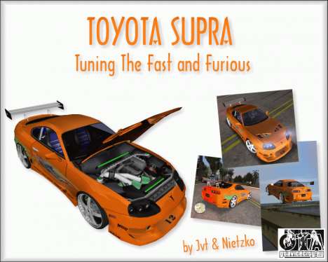 Toyota Supra Fast and the Furious для GTA Vice City