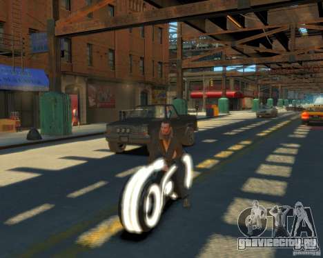 Мотоцикл из Трон (белый неон) для GTA 4