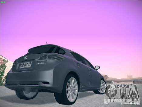 Lexus CT200H 2012 для GTA San Andreas