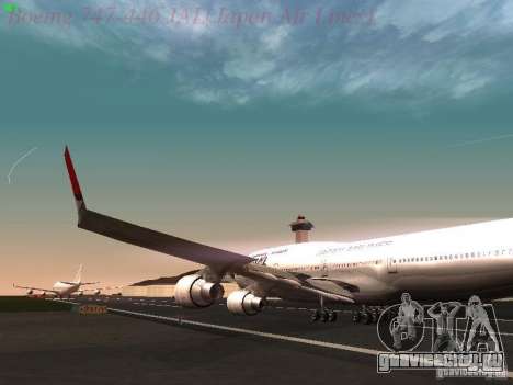 Boeing 747-446 Japan-Airlines для GTA San Andreas