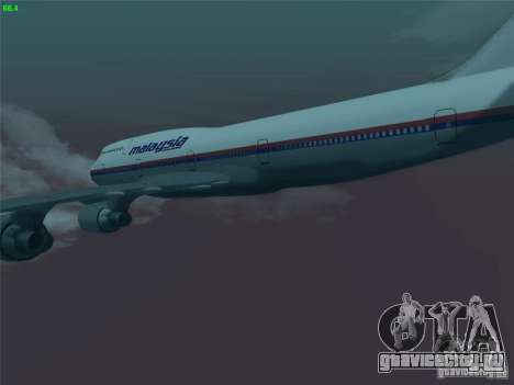 Boeing 747-400 Malaysia Airlines для GTA San Andreas
