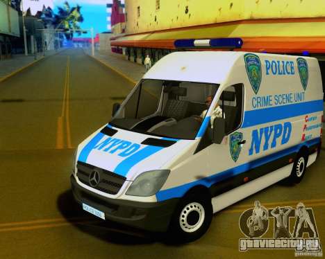 Mercedes Benz Sprinter NYPD police для GTA San Andreas