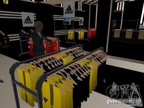 Полная замена магазинов Binco на Adidas для GTA San Andreas