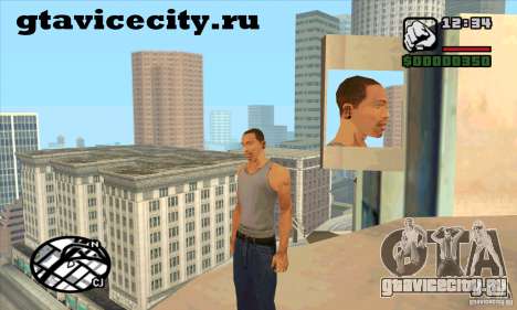 Пирсинг мод + белый CJ для GTA San Andreas