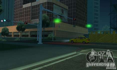 Зелёный цвет фар для GTA San Andreas