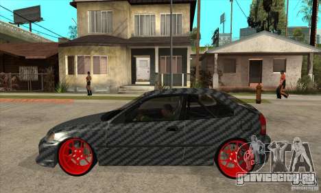 Honda Civic Carbon Latvian Skin для GTA San Andreas