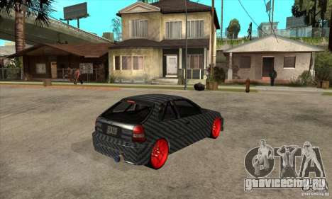 Honda Civic Carbon Latvian Skin для GTA San Andreas