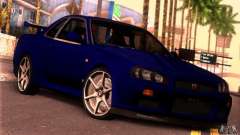 Nissan Skyline R34 GT-R Tunable для GTA San Andreas