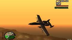 Thunderbold A-10 для GTA San Andreas