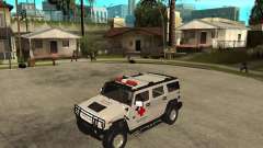 AMG H2 HUMMER - RED CROSS (ambulance) для GTA San Andreas