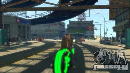 Мотоцикл из Трон (зеленый неон) для GTA 4