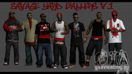 Скины банды Bloodz для GTA San Andreas