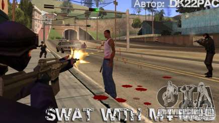 Swat вооружен M4 для GTA San Andreas