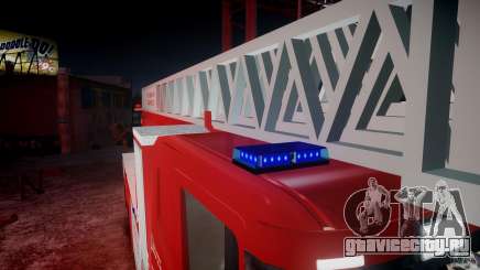 Scania Fire Ladder v1.1 Emerglights blue-red [ELS] для GTA 4