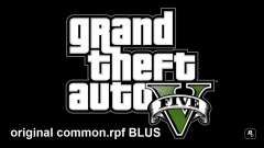 Оригинальный common.rpf BLUS для GTA 5