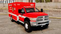 Dodge Ram 3500 2011 LAFD Ambulance [ELS] для GTA 4