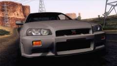 Nissan Skyline GT-R R34 V-Spec Lexani Rims для GTA San Andreas