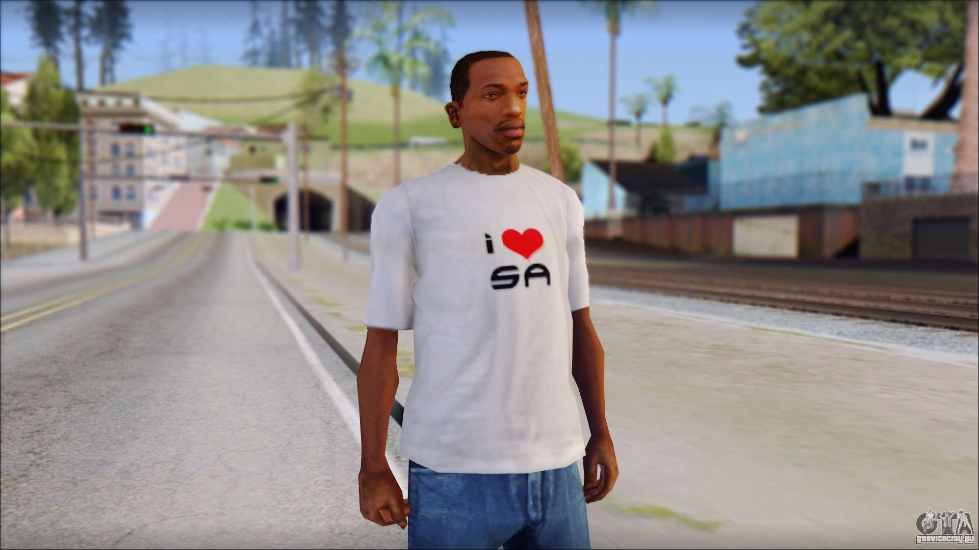 Великолепный мод I Love SA T-Shirt для GTA San Andreas от Winston-Designs. 