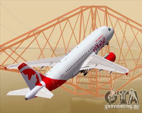 Airbus A319 Air Canada Rouge для GTA San Andreas