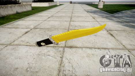 Бриллиантово-золотой нож для GTA 4