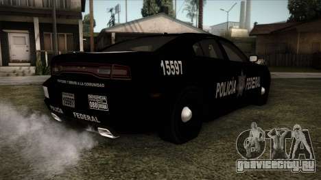 Dodge Charger 2013 Policia Federal Mexico для GTA San Andreas