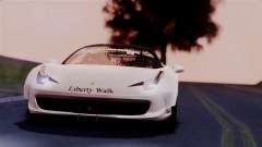 Ferrari 458 Italy Liberty Walk LB Performance для GTA San Andreas