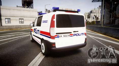 Mercedes-Benz Vito 2014 Norwegian Police [ELS] для GTA 4