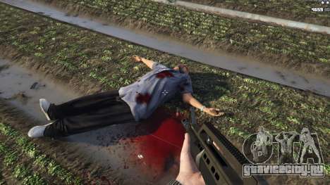 Bloodier blood particle FX & wounds для GTA 5