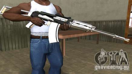 White with Black AK-47 для GTA San Andreas