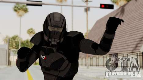 Mass Effect 2 Shepard Default N7 Armor Helmet для GTA San Andreas