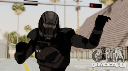 Mass Effect 2 Shepard Default N7 Armor Helmet для GTA San Andreas