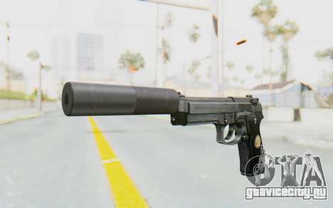 Tariq Iraqi Pistol Back v1 Silver Silenced для GTA San Andreas