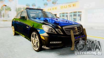 Mercedes-Benz E63 German Police Blue-Yellow для GTA San Andreas