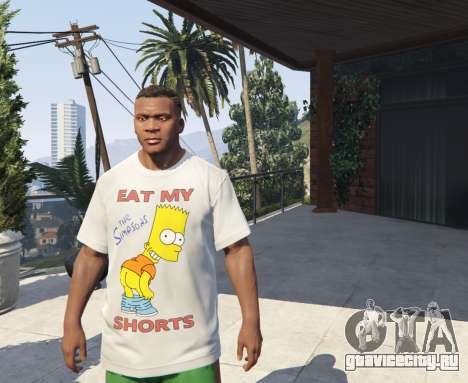 Bart Simpson T-Shirt for GTA V для GTA 5