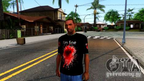 Black I am Fine T-Shirt для GTA San Andreas