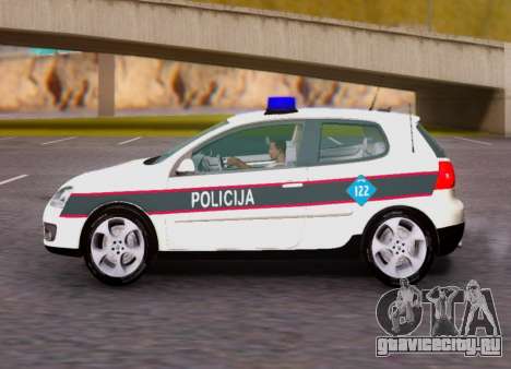 Volkswagen Golf V BIH Police Car для GTA San Andreas