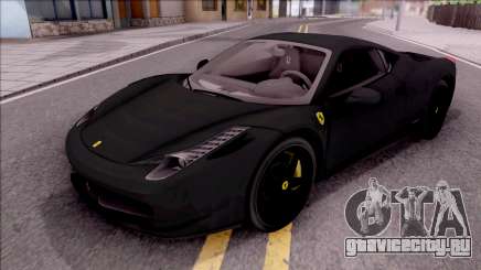 Ferrari 458 Italia Black для GTA San Andreas