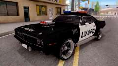 Plymouth Hemi Cuda 426 Police LVPD 1971 v2 для GTA San Andreas