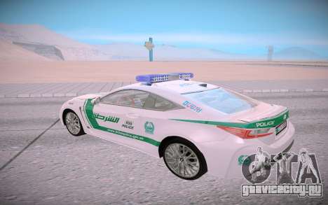 Lexus RC F Dubai Police для GTA San Andreas