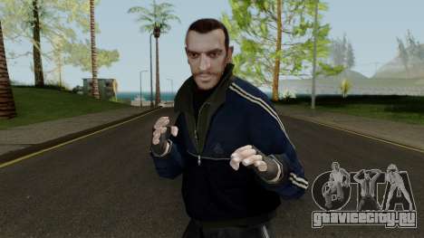 Niko Bellic in Blue Jacket для GTA San Andreas
