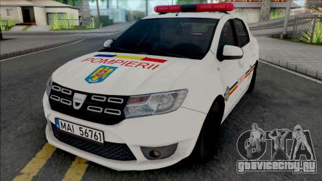 Dacia Logan Plus Fire Department для GTA San Andreas