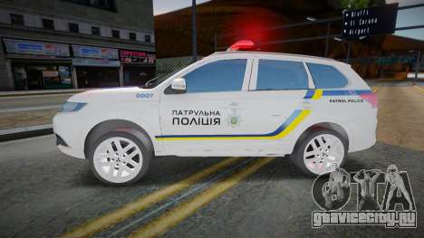 Mitsubishi Outlander - патрульная полиция Украин для GTA San Andreas