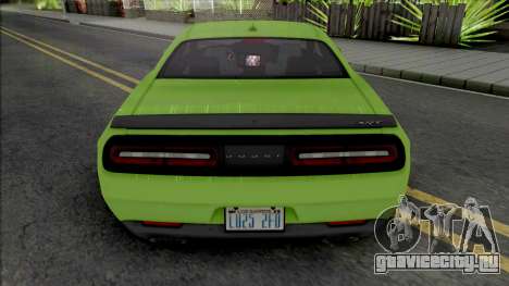 Dodge Challenger SRT Hellcat [Fixed] для GTA San Andreas