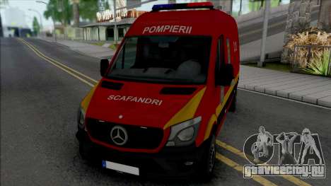 Mercedes-Benz Sprinter Scafandrii Pompierii для GTA San Andreas
