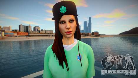 Девушка в зелёной кофте для GTA San Andreas
